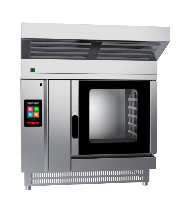 forno professionale con carrello porta teglie interno rimovibile versione premium con touch screen e controllo della velocità