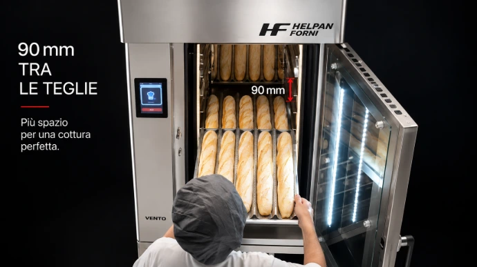 Cottura baguette in forno professionale per panificazione Helpan